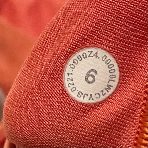 Lululemon Wunder Train Long-Line Bra Medium Crunch Warm Coral Size 6 - Picture 15 of 15